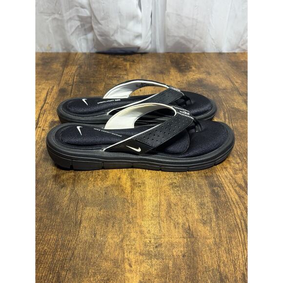 Nike Comfort Cushioned Footbed Women's Size 6 Flip Flop Thong Sandals Black - Picture 11 of 13
